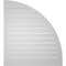 Ekena Millwork Quarter Round Top Left Surface Mount PVC Gable Vent w/ 2"W x 1-1/2"P Brickmould Frame, 34"W x 38"H GVPQL34X3802SF - alternate 2